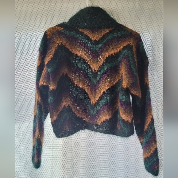 Ellen Tracy Mohair Blend Fuzzy Cardigan Sweater Sz SP - Picture 2 of 3